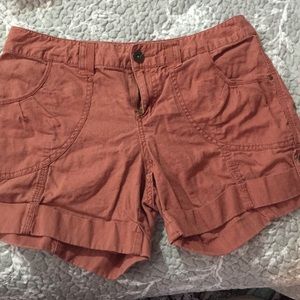 Rust red colored shorts