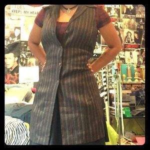 Sleeveless vest-type dress