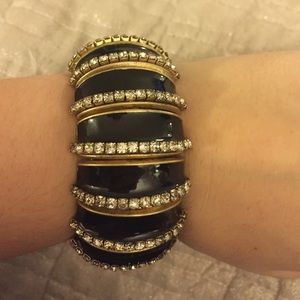 Black and gold J.Crew deco bracelet