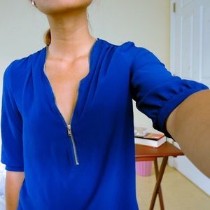 Navy Blue Blouse