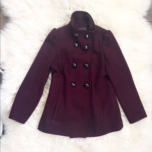 M. Julian red wine colored coat