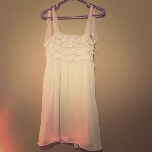 Flowy white dress with adjustable straps