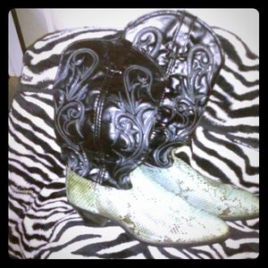 Snakeskin cowboy boots