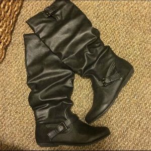 Rampage Slouchy Black Boots