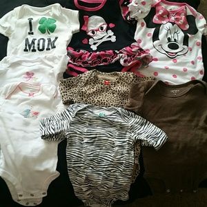 Assorted baby girl clothes