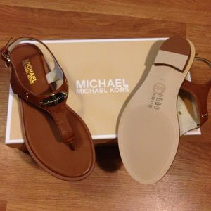 Brand New Michael Kors Plate Thong Sandals