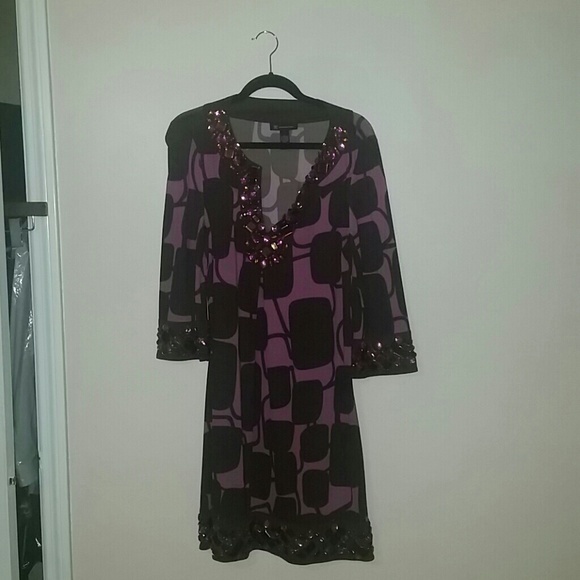 Purple 3/4 Dress