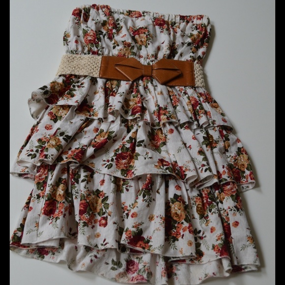 Floral belted dress