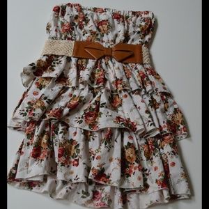 Floral belted dress