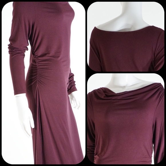 Ann Taylor Loft Burgundy Slinky Jersey Dress - Picture 3 of 3