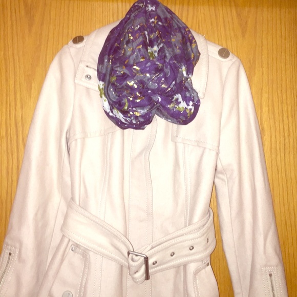 Kenneth Cole Cream Dress Coat