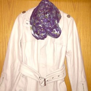 Kenneth Cole Cream Dress Coat