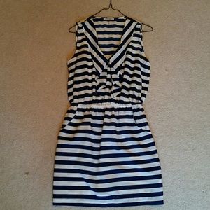 Blue and white stripped summer dress.