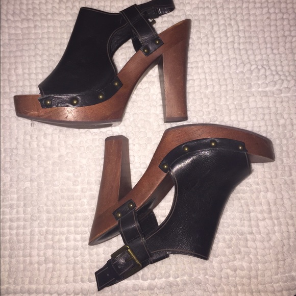 Ralph Lauren Black and Brown Heels