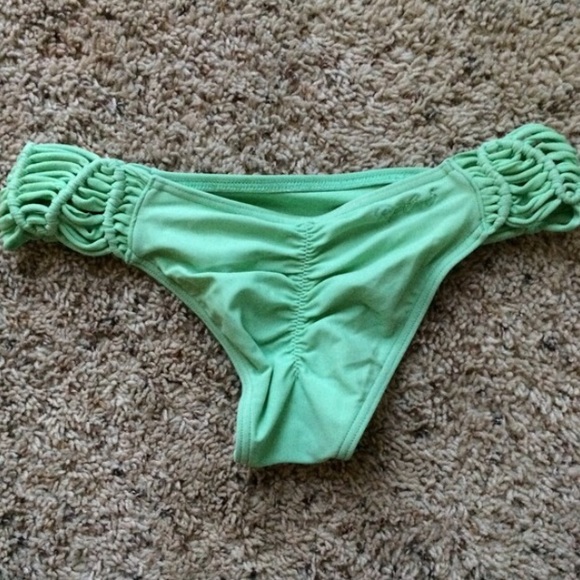 mint green scrunch bikini bottoms