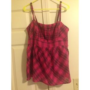Torrid Pink Plaid Babydoll Cami