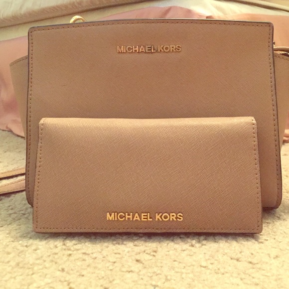 Matching Michael Kors bag and wallet
