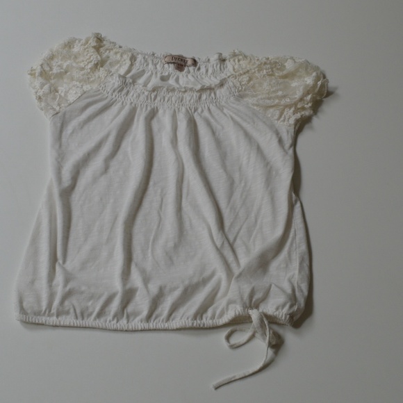 Decree white lace top
