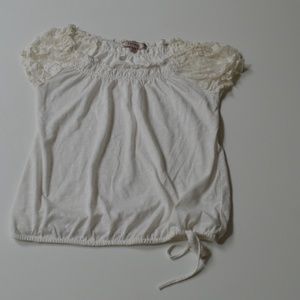 Decree white lace top