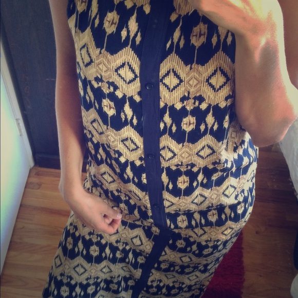 Navy Beige long light lovely dress