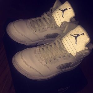 Metallic silver air Jordan 5