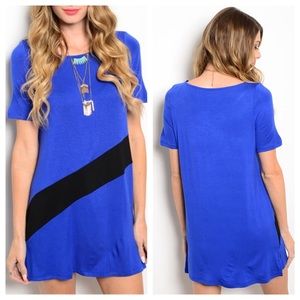 Royal Blue and Black Dress