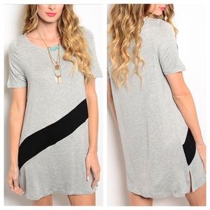 Gray and Black Dress