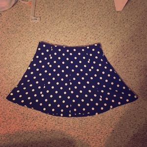 Polka dot mini skirt