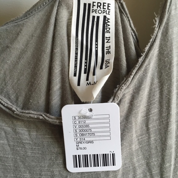 ❌SOLD❌🆕Free People • Grey/Burgundy Tee Dress - Picture 3 of 3