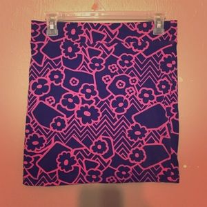 Floral pattern mini skirt