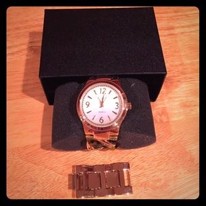 RJ Graziano Bold Curb Link Bracelet Watch