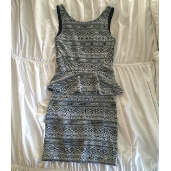 NWOT tribal peplum dress