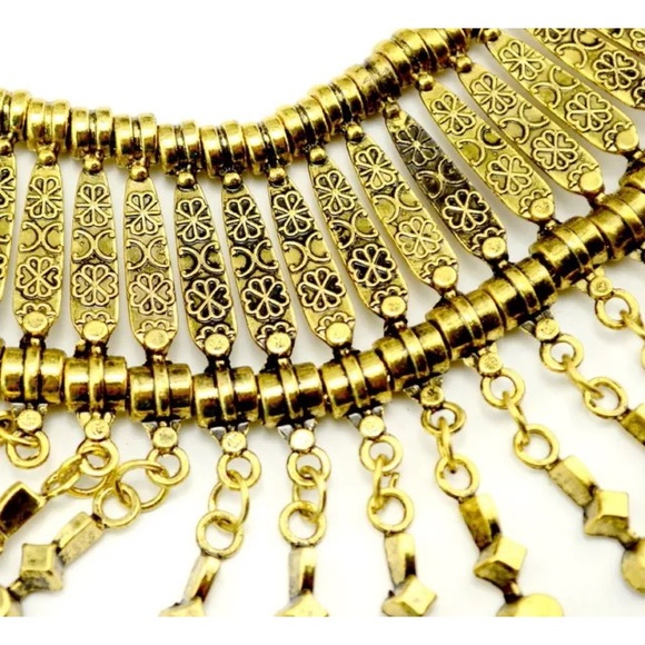 BOHO coin bib necklace - Picture 3 of 4