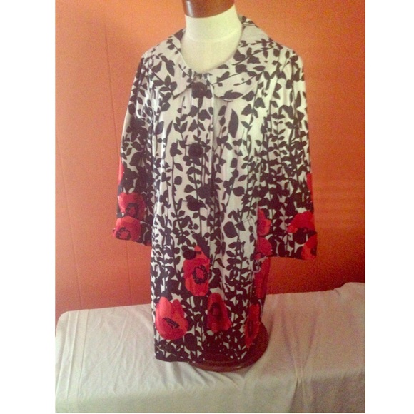 Long floral coat