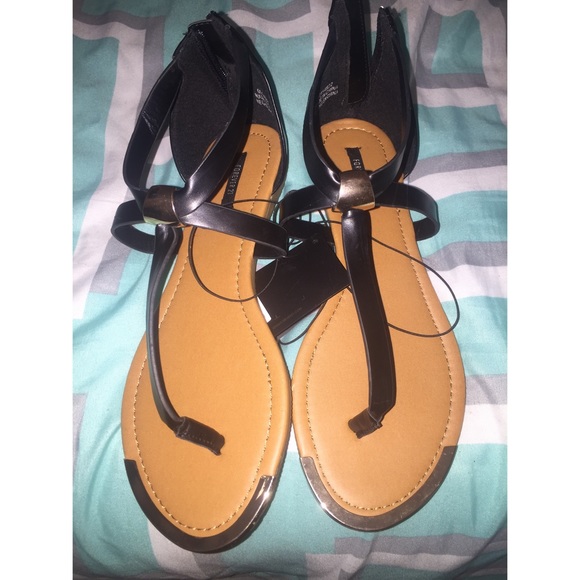 Black with gold sandals