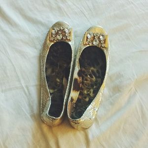 Sam Edelman gold flats