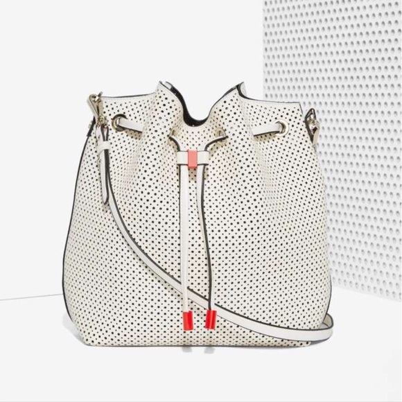 Nasty Gal white perforated bag