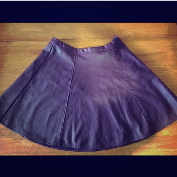 Purple Pleather Skirt