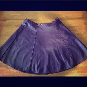 Purple Pleather Skirt