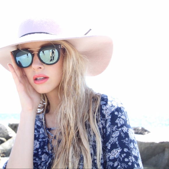 Blue Tie Dye Bell Sleeve Blouse - Picture 2 of 4