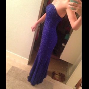 Beautiful Blue Beaded formal/Prom Dress