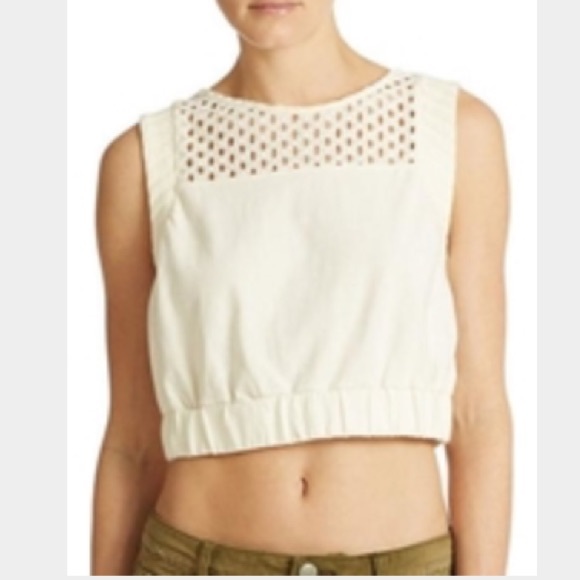 Free People cream crop top *NEW*