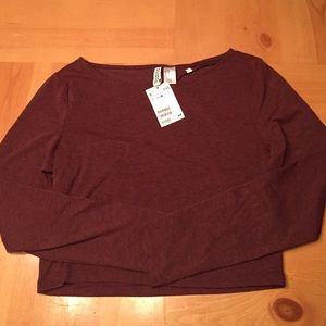 H&M long sleeve crop top