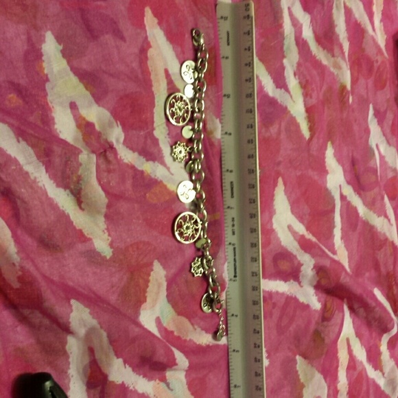 Silver charm bracelet