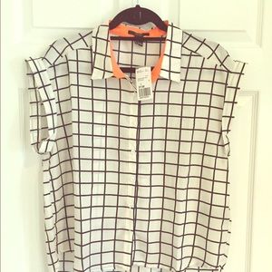 Boxy Hi-Lo Button-Down Top