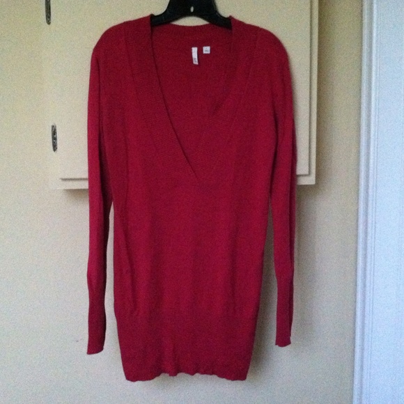 Red sweater dress