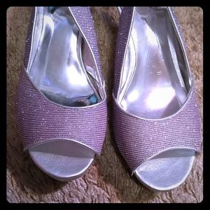 Purple sparkly heels