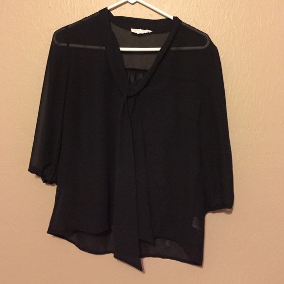 Sheer black top