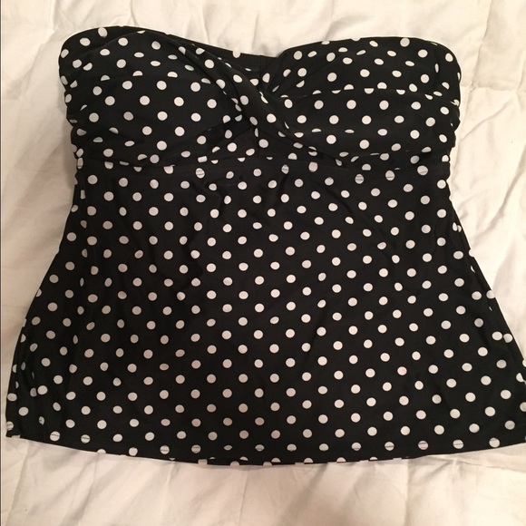 Polka dot bathing suit top
