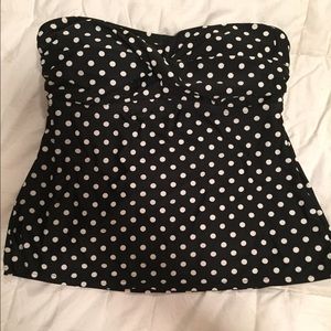 Polka dot bathing suit top